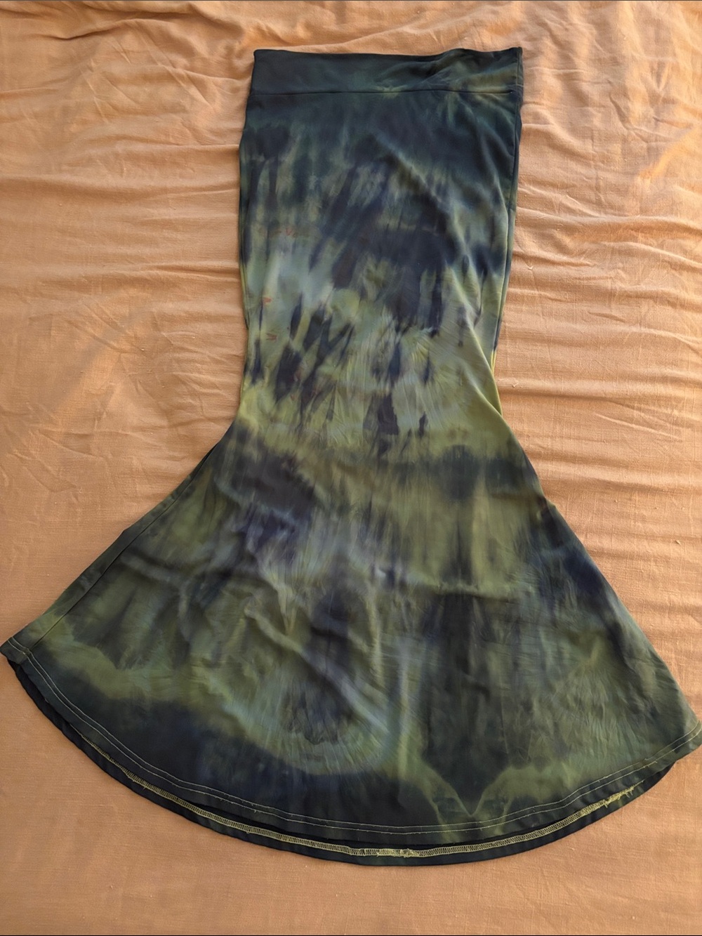 Hand Crafted Green Tie-Dye Maxi Dress
